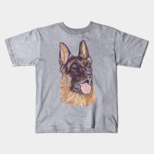 German Shepherd portrait Kids T-Shirt